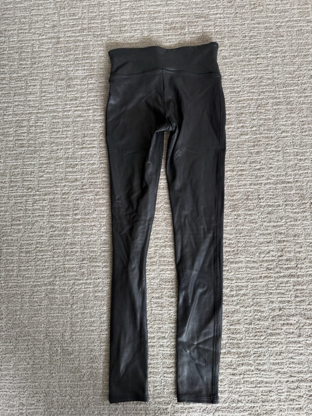 SPANX Faux Leather High-Waist Leggings - Black - Picture 5 of 8
